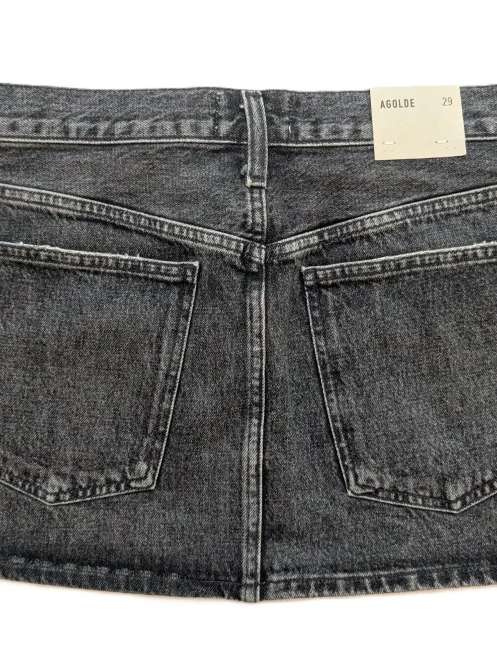 AGOLDE Alek Mini Skirt Women’s Tagged 29 / US 8 Ditch Black Denim NWT $168